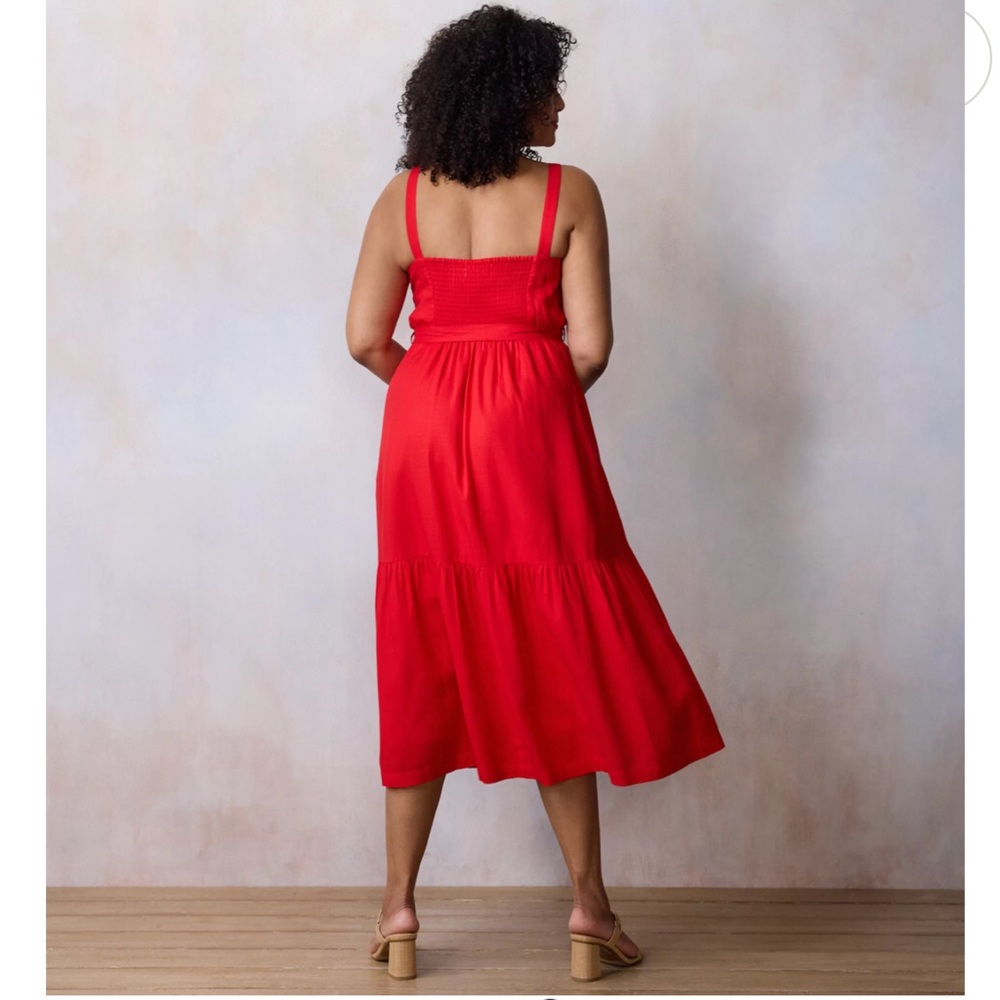 LC Lauren Conrad Vibrant Red Sleeveless Dress - Picture 4 of 5